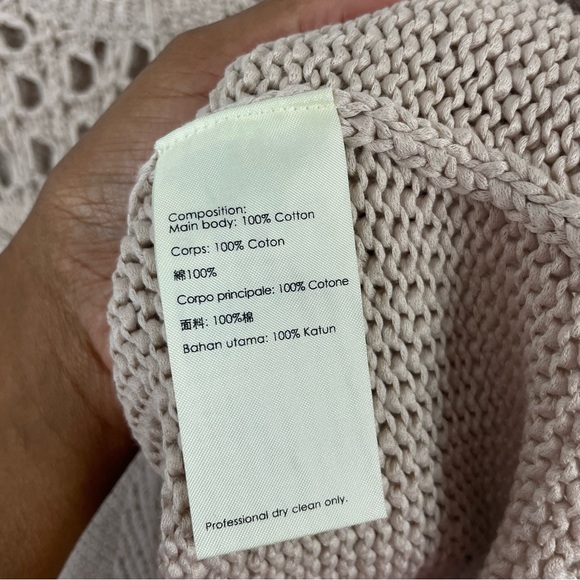 3.1 Philip Lim Crewneck Pullover With Engineered Pointelle Stitch Size Medium - Picture 9 of 10